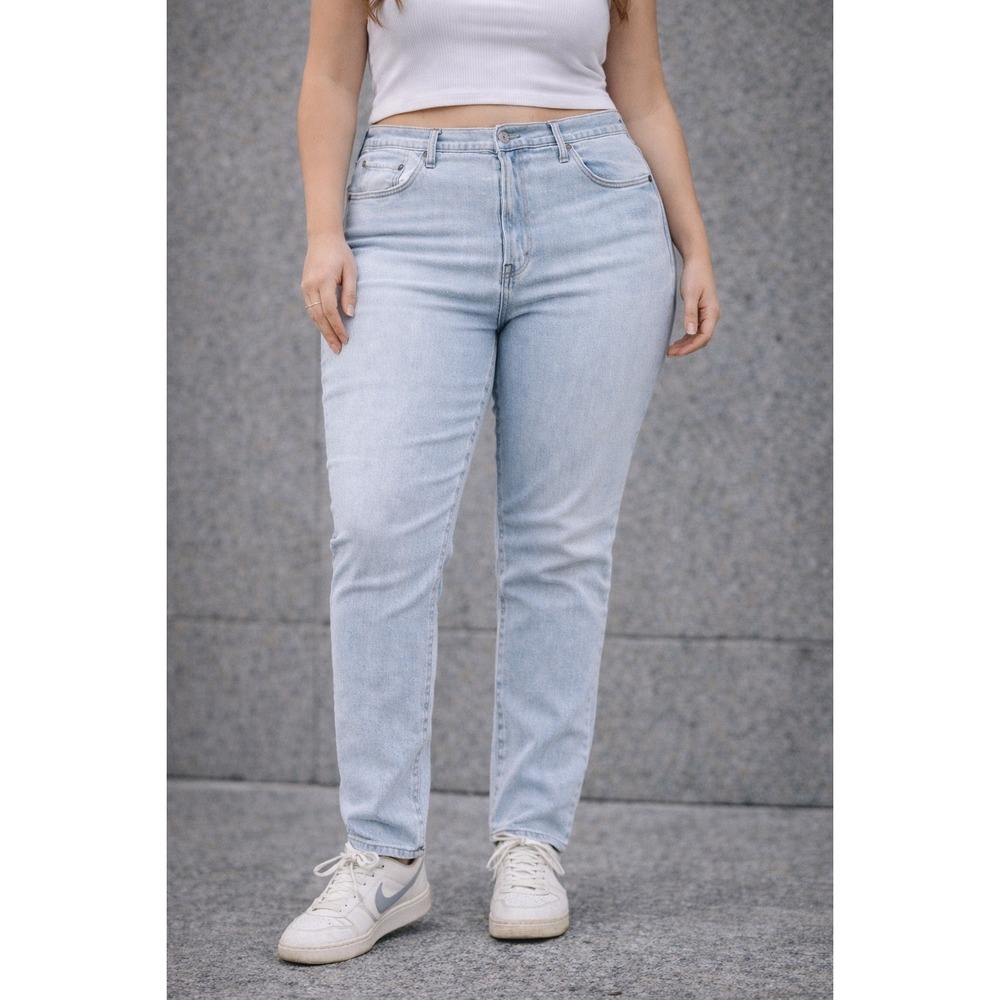 V1 Abercrombie & Fitch The Skinny High Rise‎ Light Wash Denim Jeans Size 33 16L